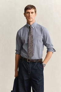 Camisa cl&aacute;sica de popelina de cuadros Vichy