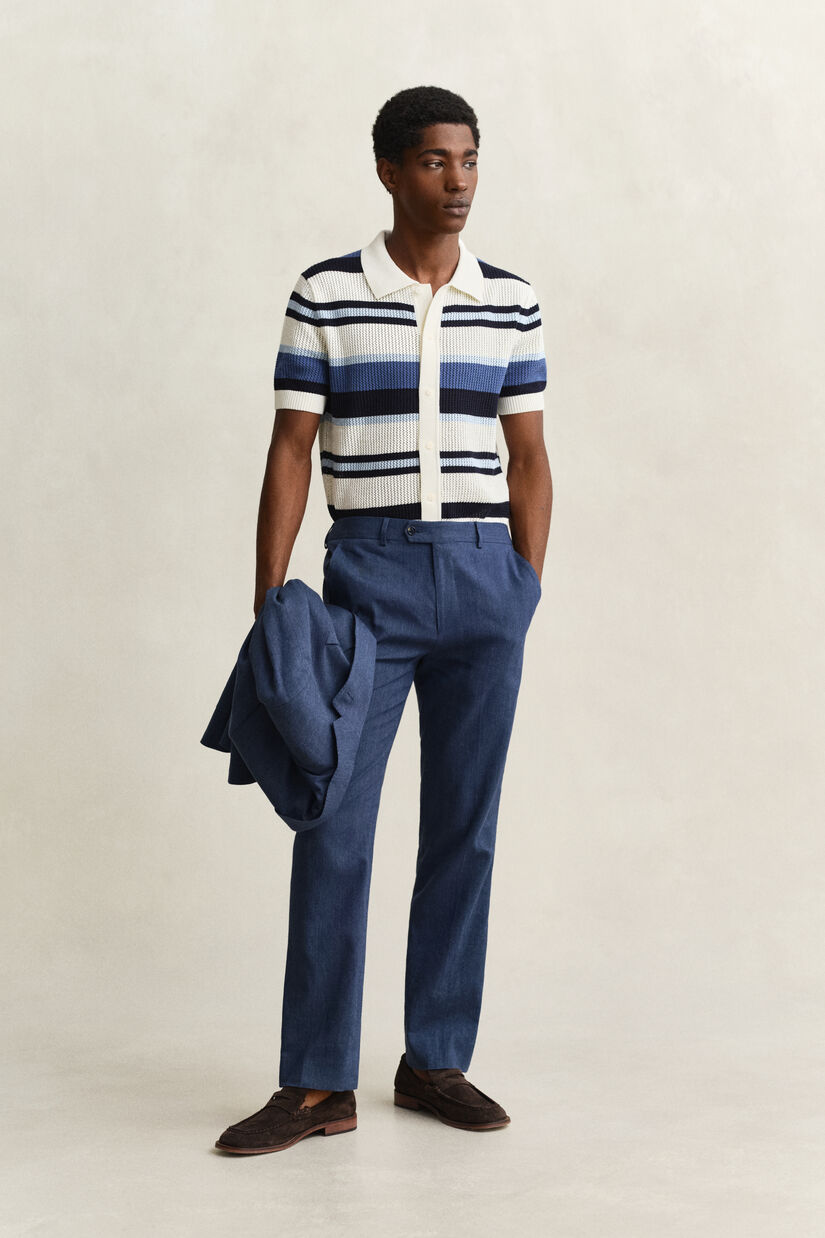 Pantalones de traje de mezcla de lino