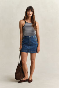 Top de rayas con cuello halter