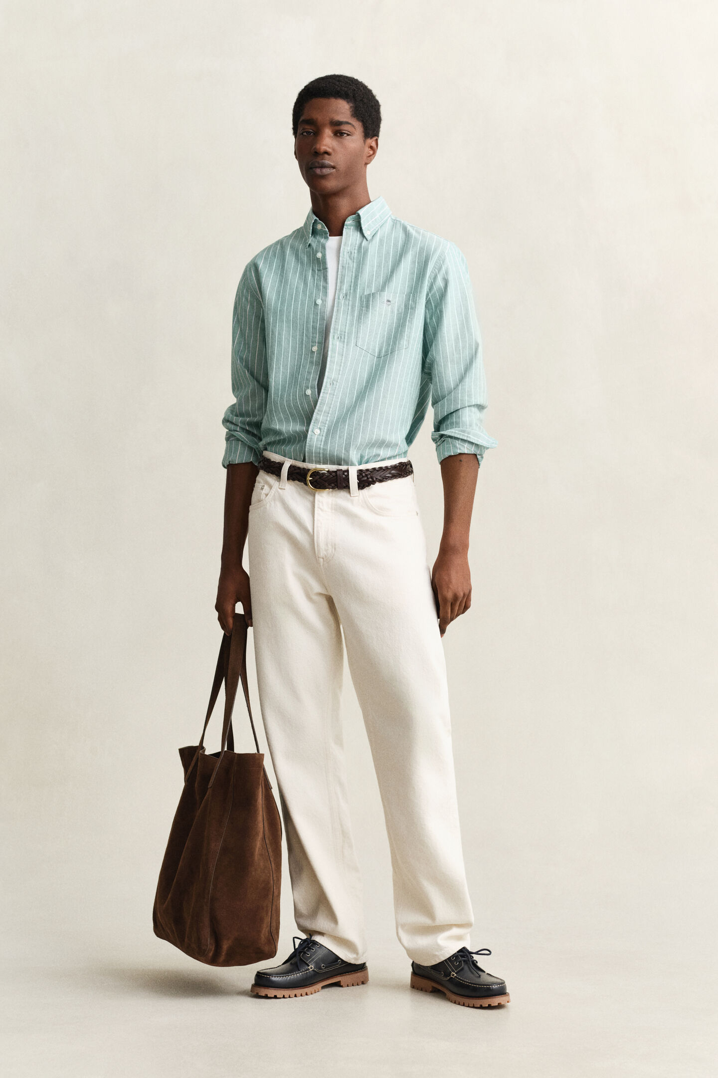 Camisa Oxford cl&aacute;sica a rayas