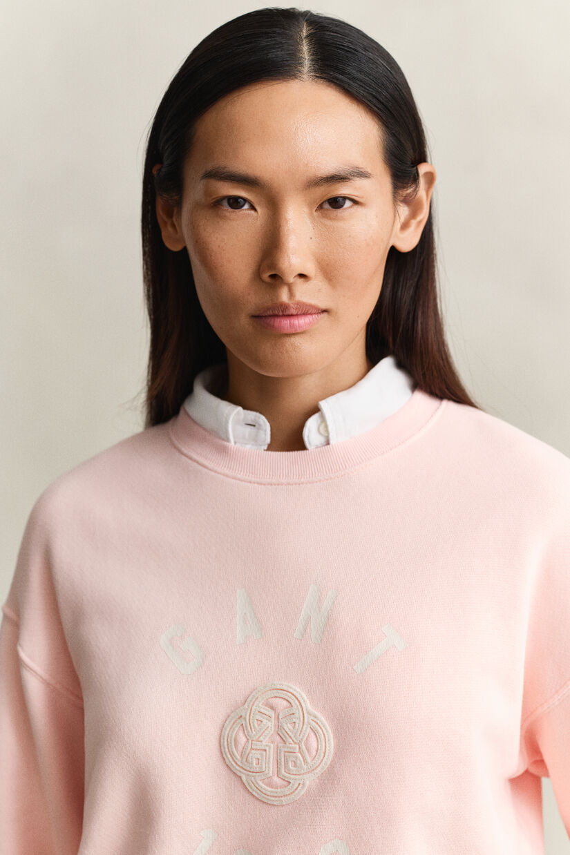 Sudadera de cuello redondo con gr&aacute;fico