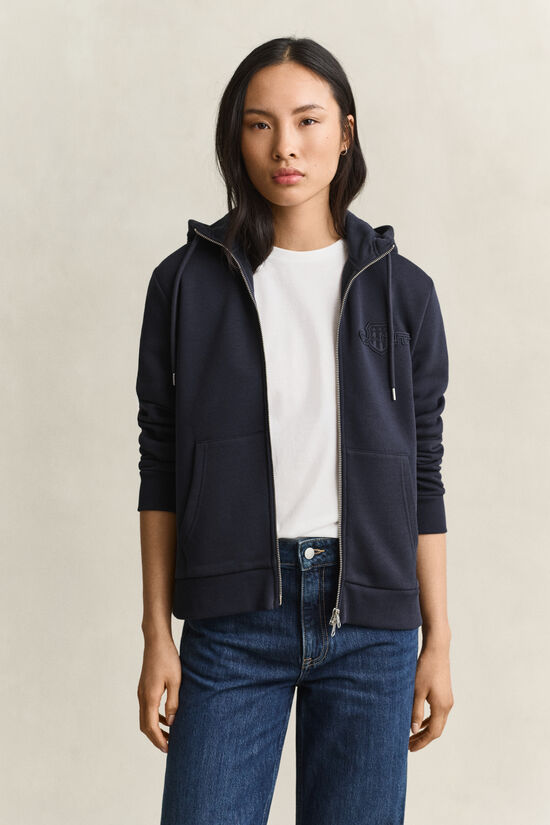 Sudadera con capucha y cremallera Tonal Shield