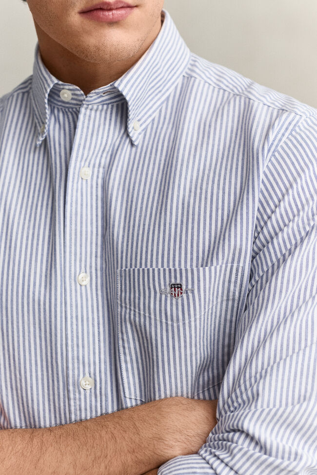 Camisa Oxford cl&aacute;sica de rayas finas