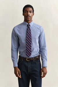 Camisa cl&aacute;sica de popelina de cuadros Vichy