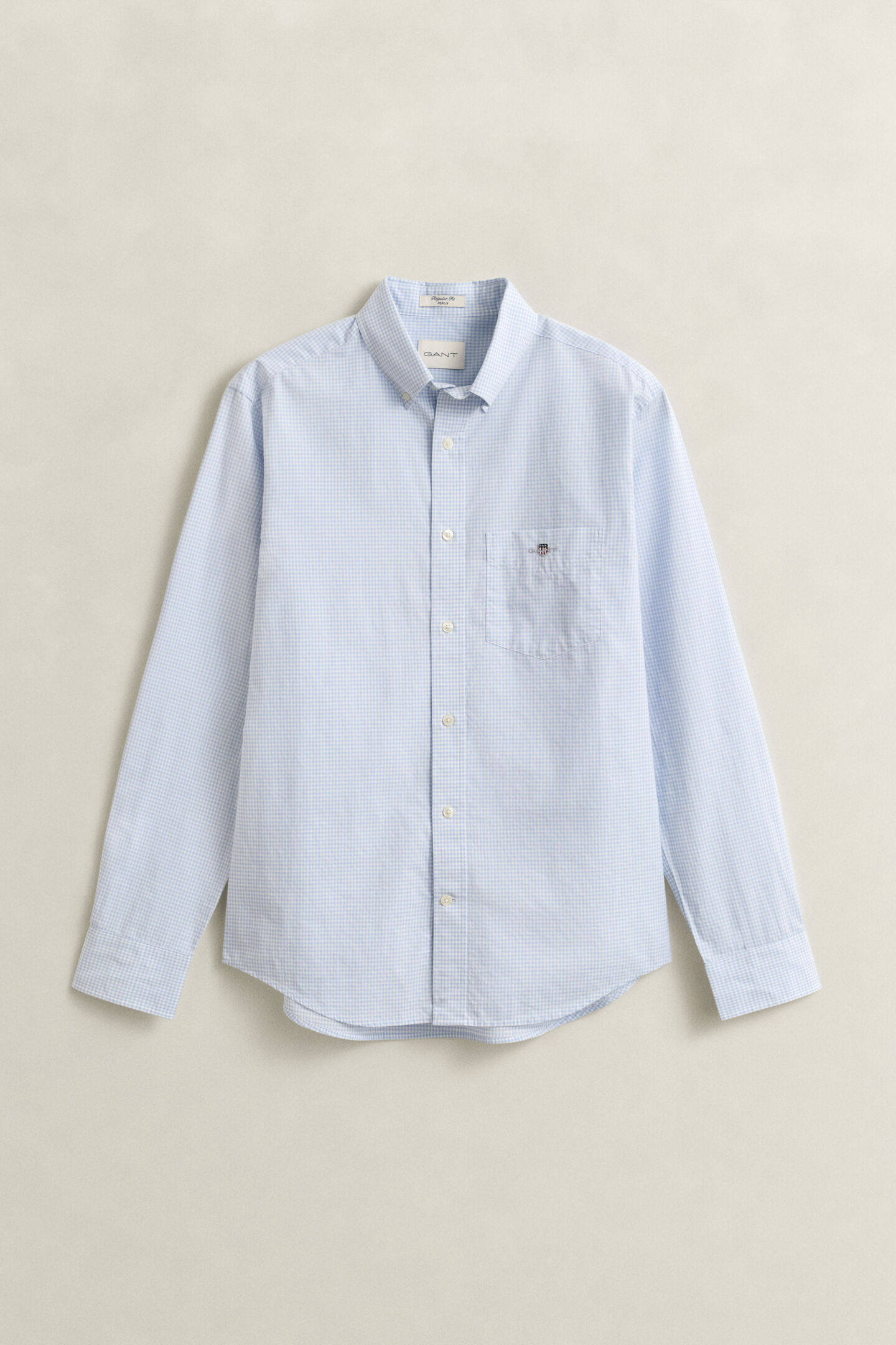 Camisa cl&aacute;sica de popelina de cuadros Vichy