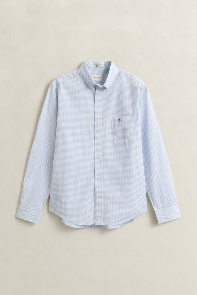 Camisa cl&aacute;sica de popelina de cuadros Vichy