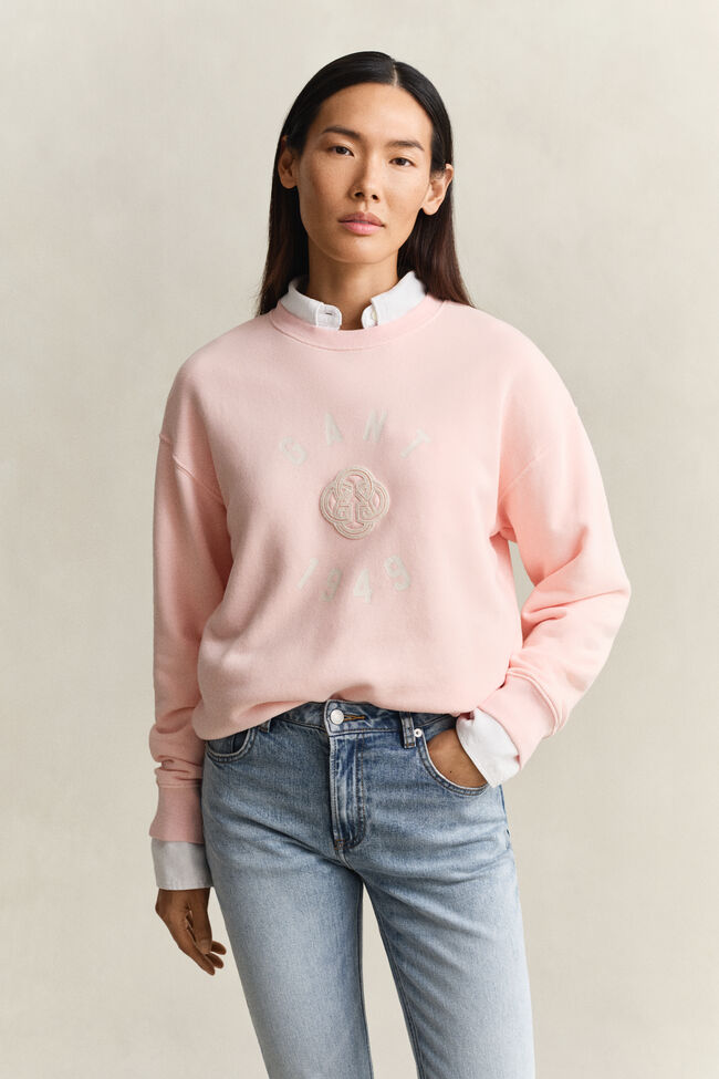 Sudadera de cuello redondo con gr&aacute;fico