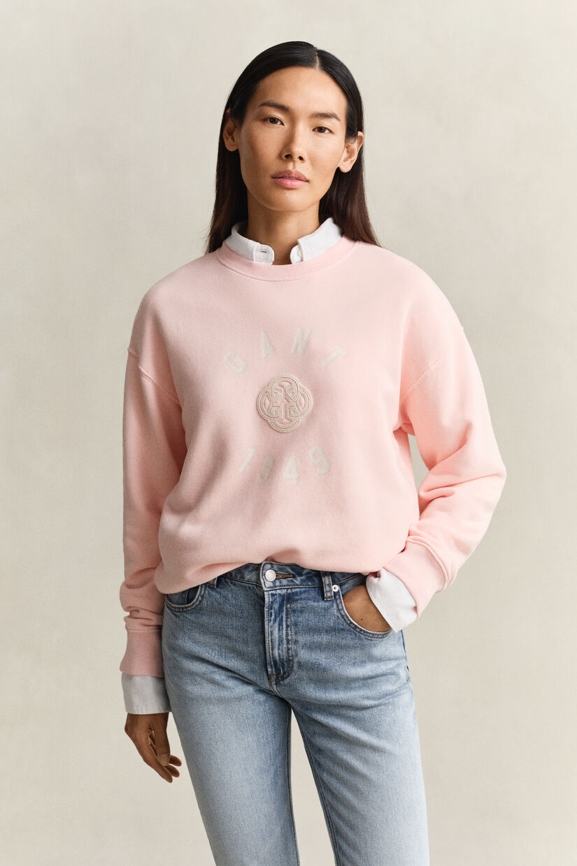 Sudadera de cuello redondo con gr&aacute;fico