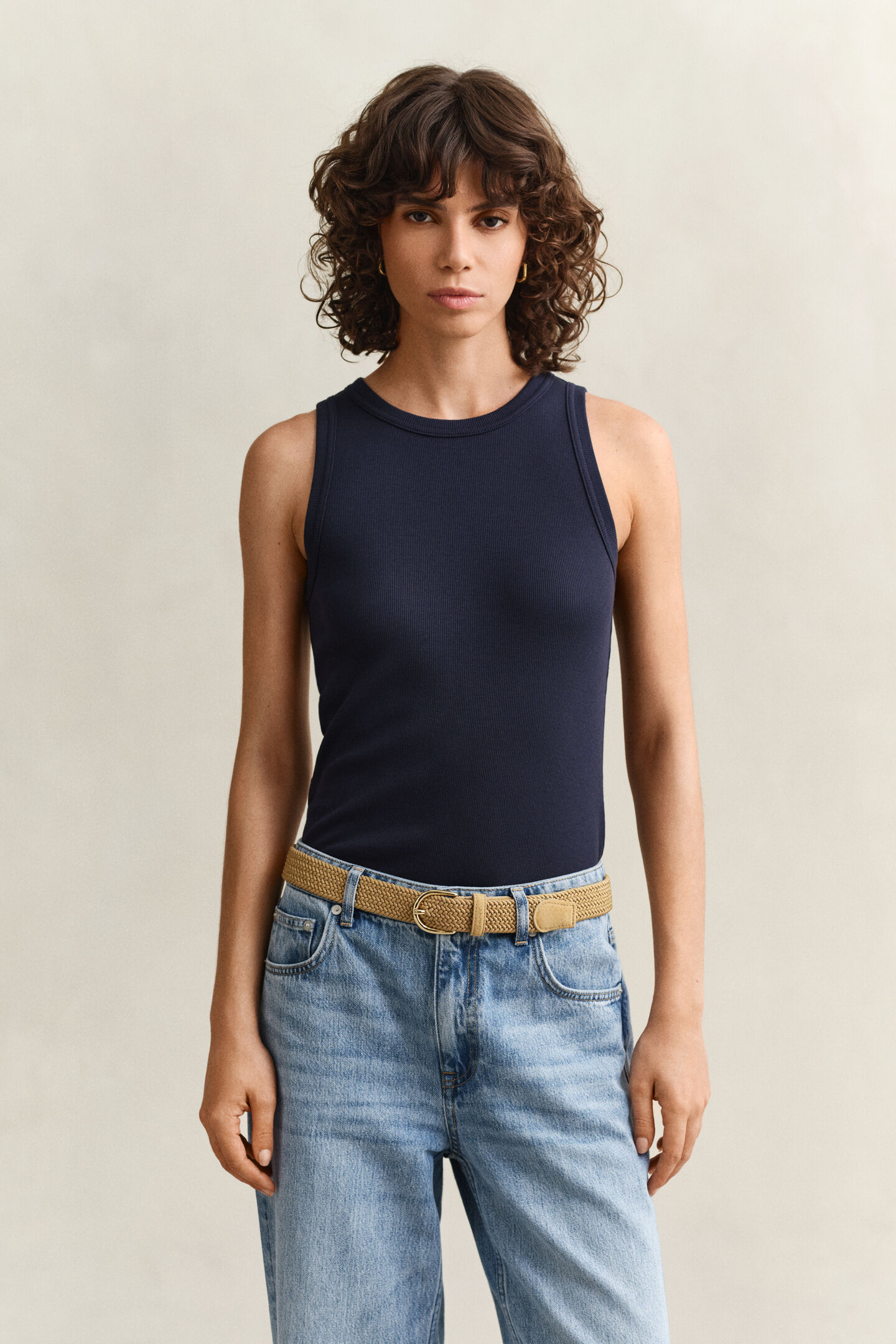 Camiseta de tirantes acanalada