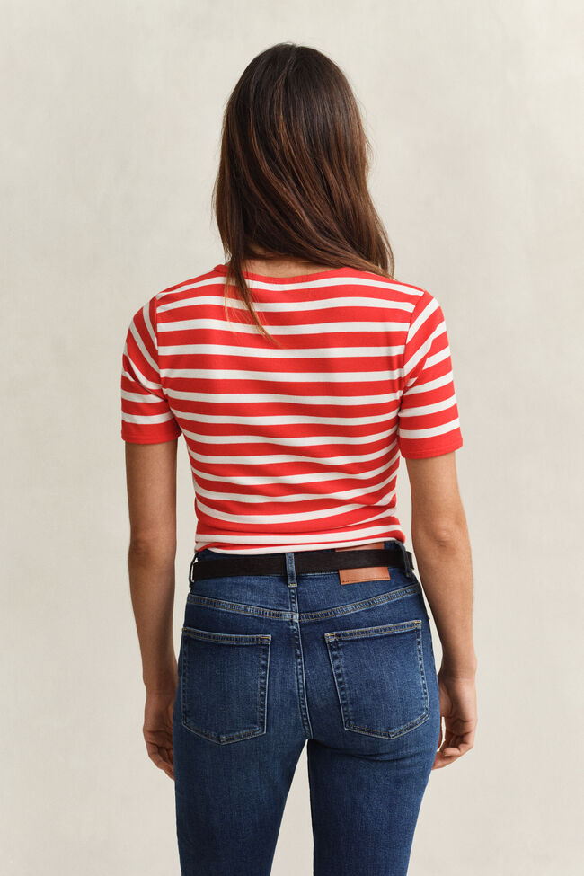 Camiseta de canal&eacute; a rayas