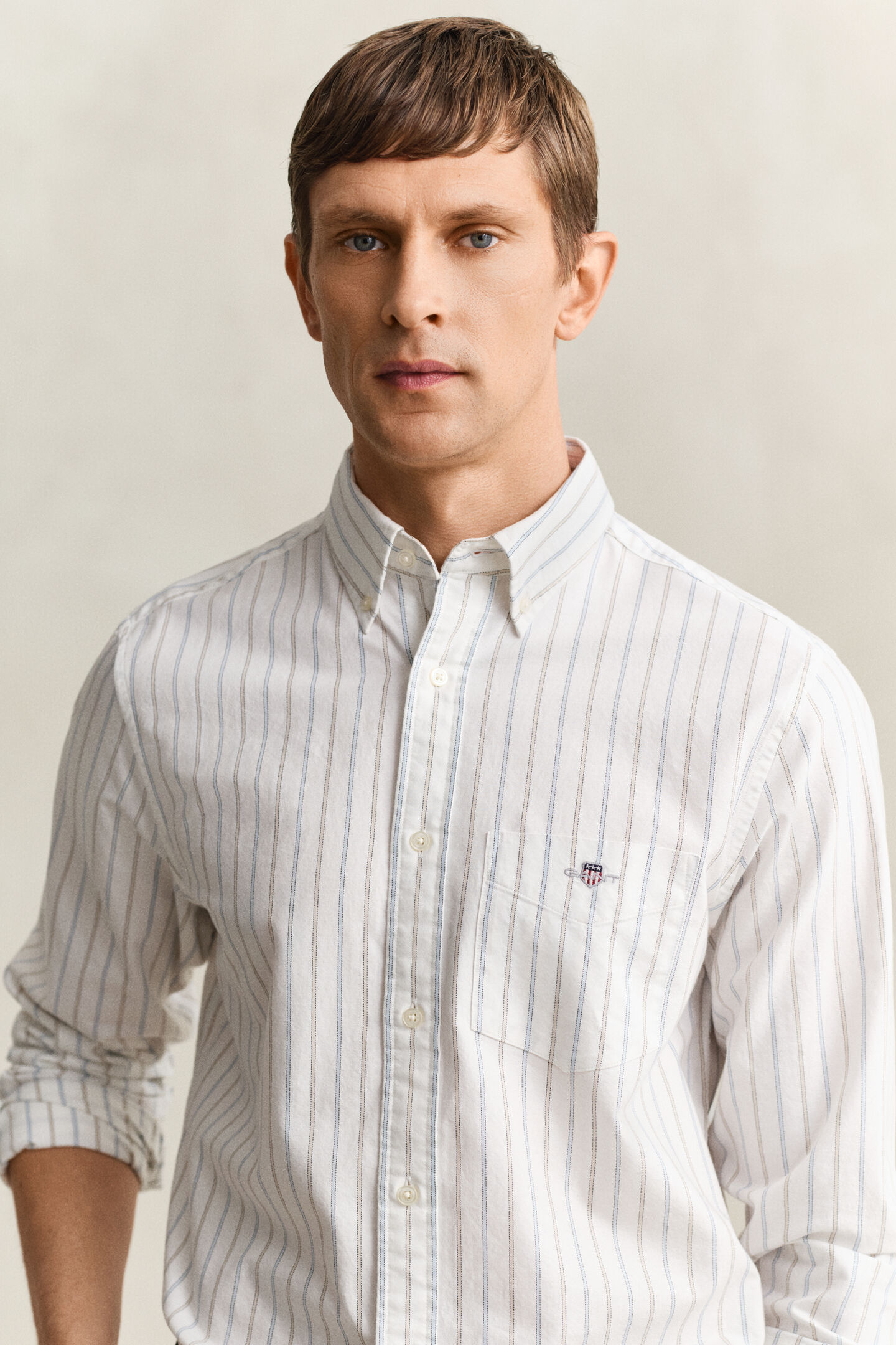 Camisa Oxford cl&aacute;sica a rayas