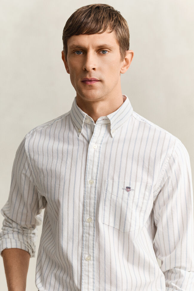 Camisa Oxford cl&aacute;sica a rayas