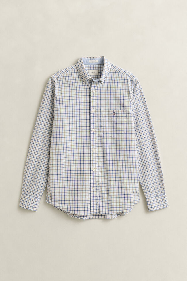 Camisa cl&aacute;sica de popelina a cuadros