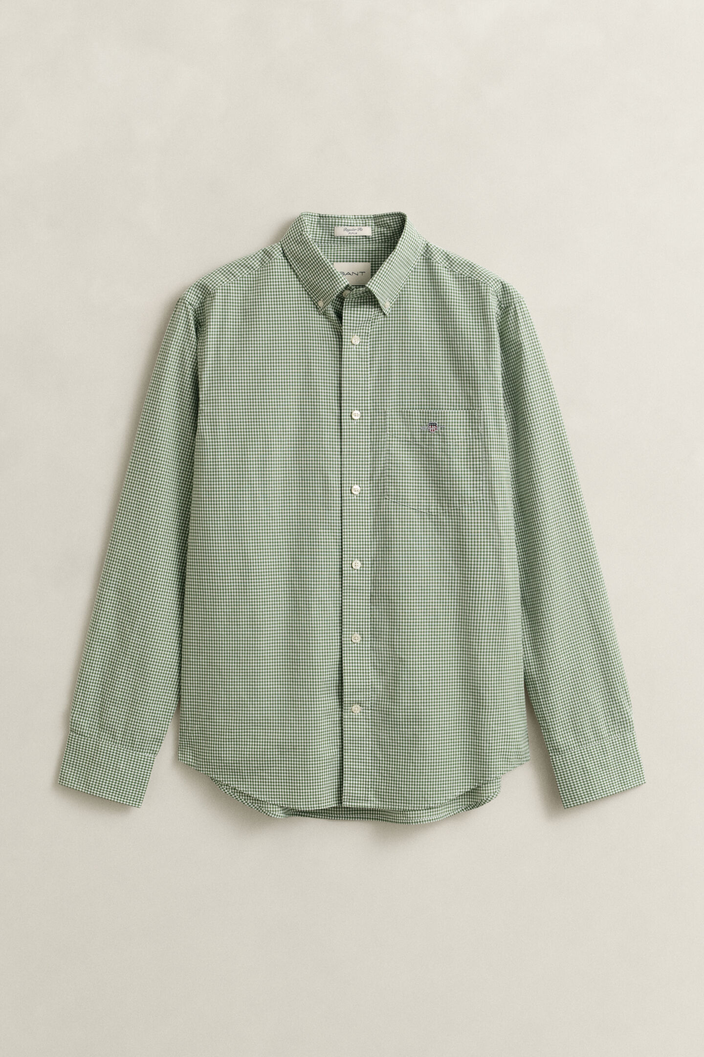 Camisa cl&aacute;sica de popelina de cuadros Vichy