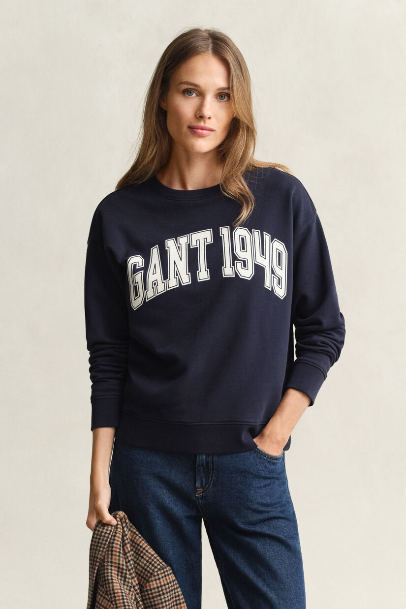 Sudadera de cuello redondo con gr&aacute;fico