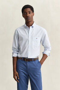 Camisa cl&aacute;sica de popelina de cuadros Vichy