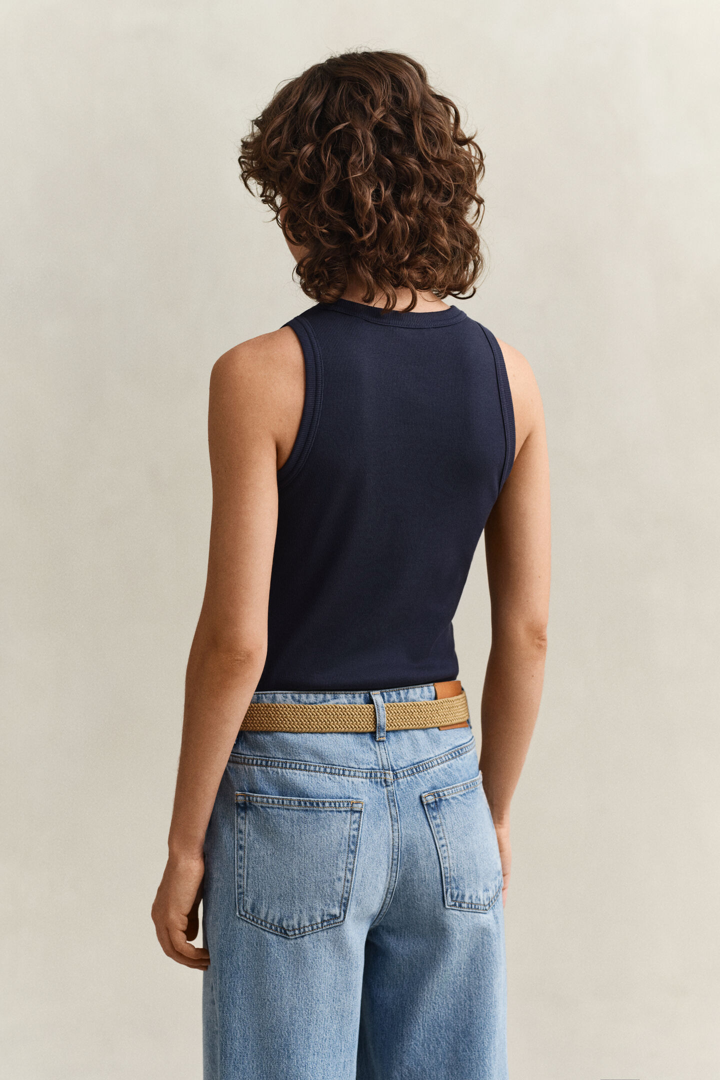 Camiseta de tirantes acanalada