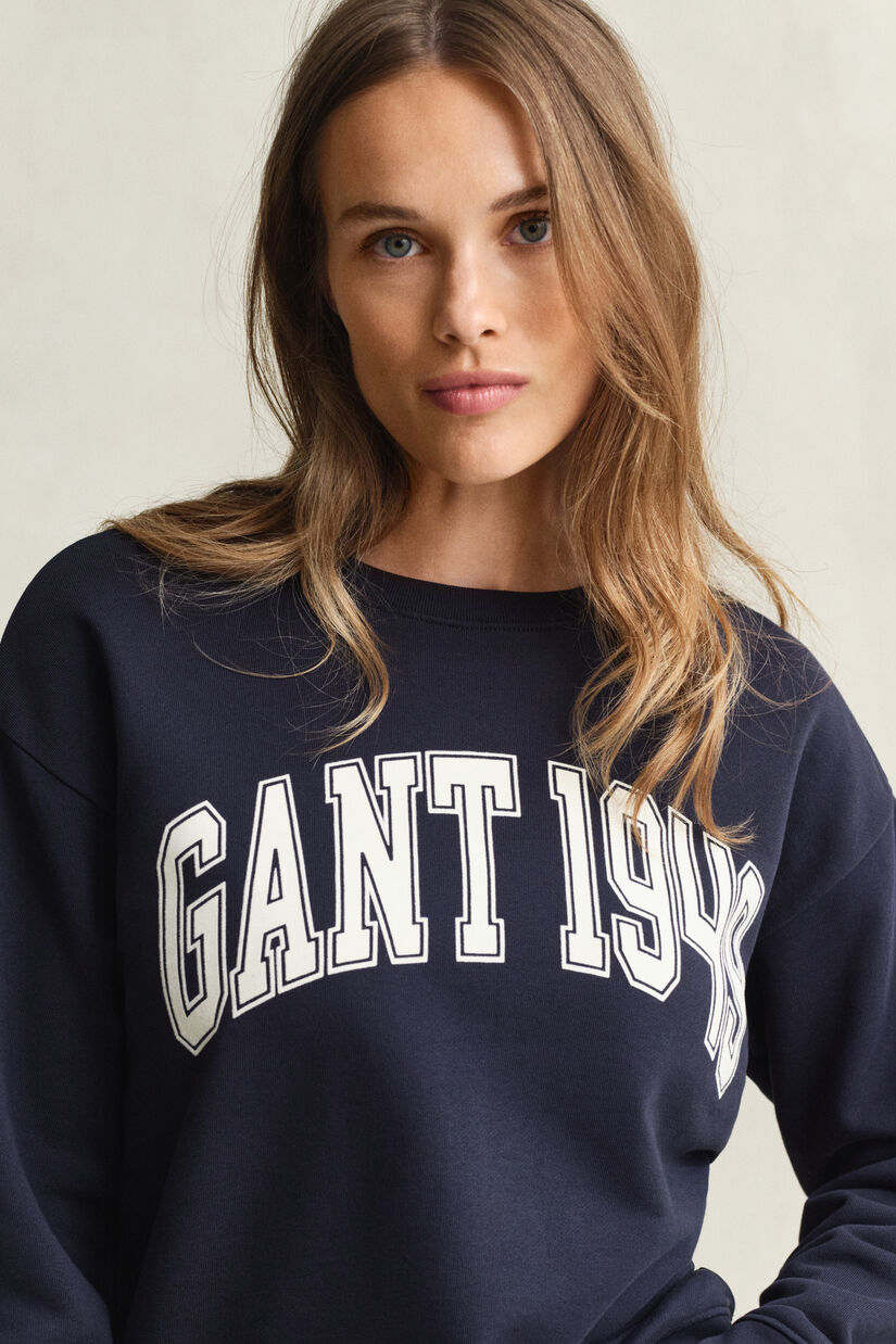 Sudadera de cuello redondo con gr&aacute;fico