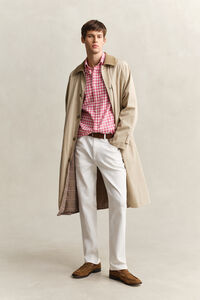 Camisa de mezcla de lino a cuadros Vichy