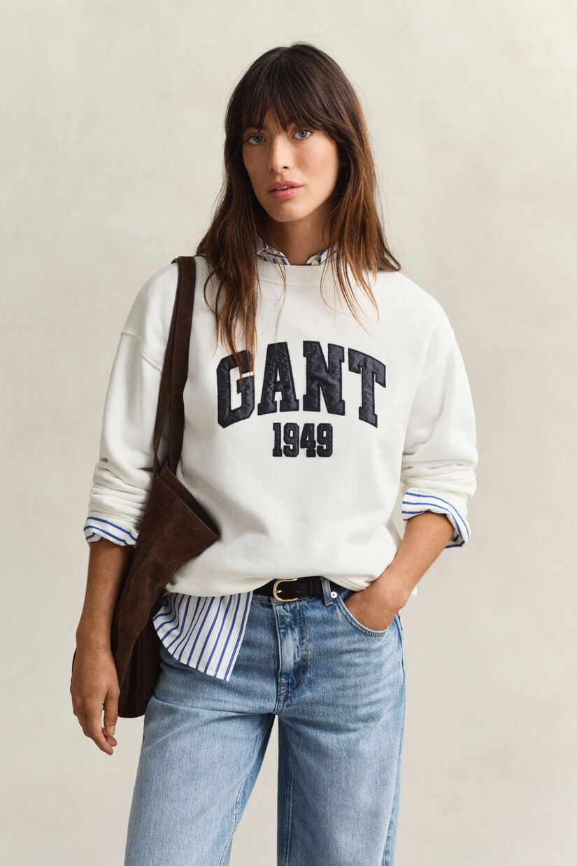 Sudadera de cuello redondo con gr&aacute;fico
