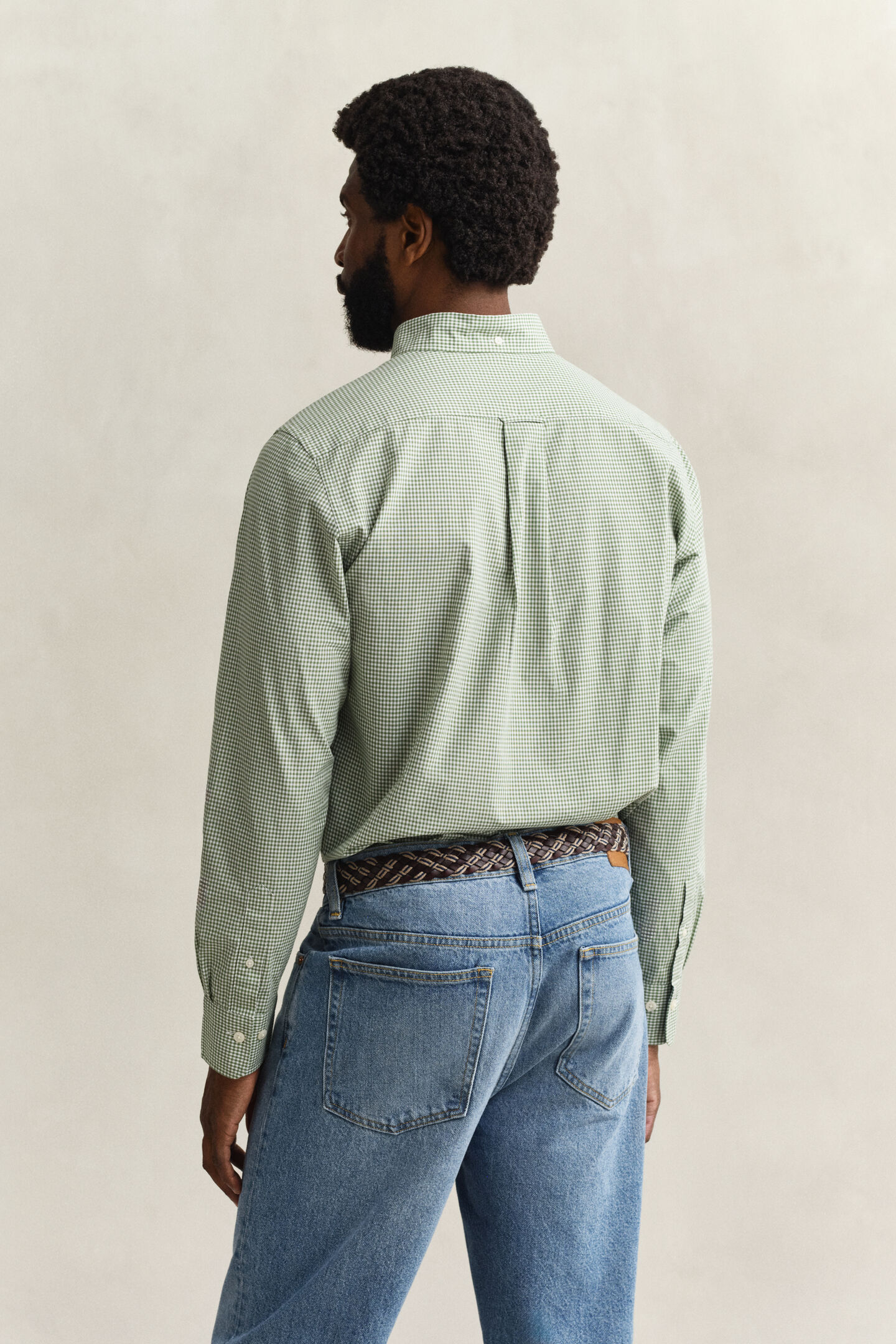 Camisa cl&aacute;sica de popelina de cuadros Vichy