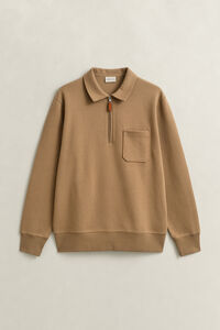 Sudadera de punto roma con media cremallera