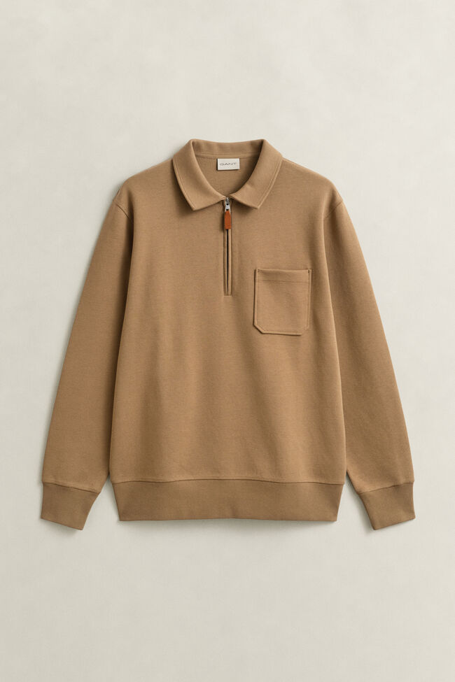 Sudadera de punto roma con media cremallera