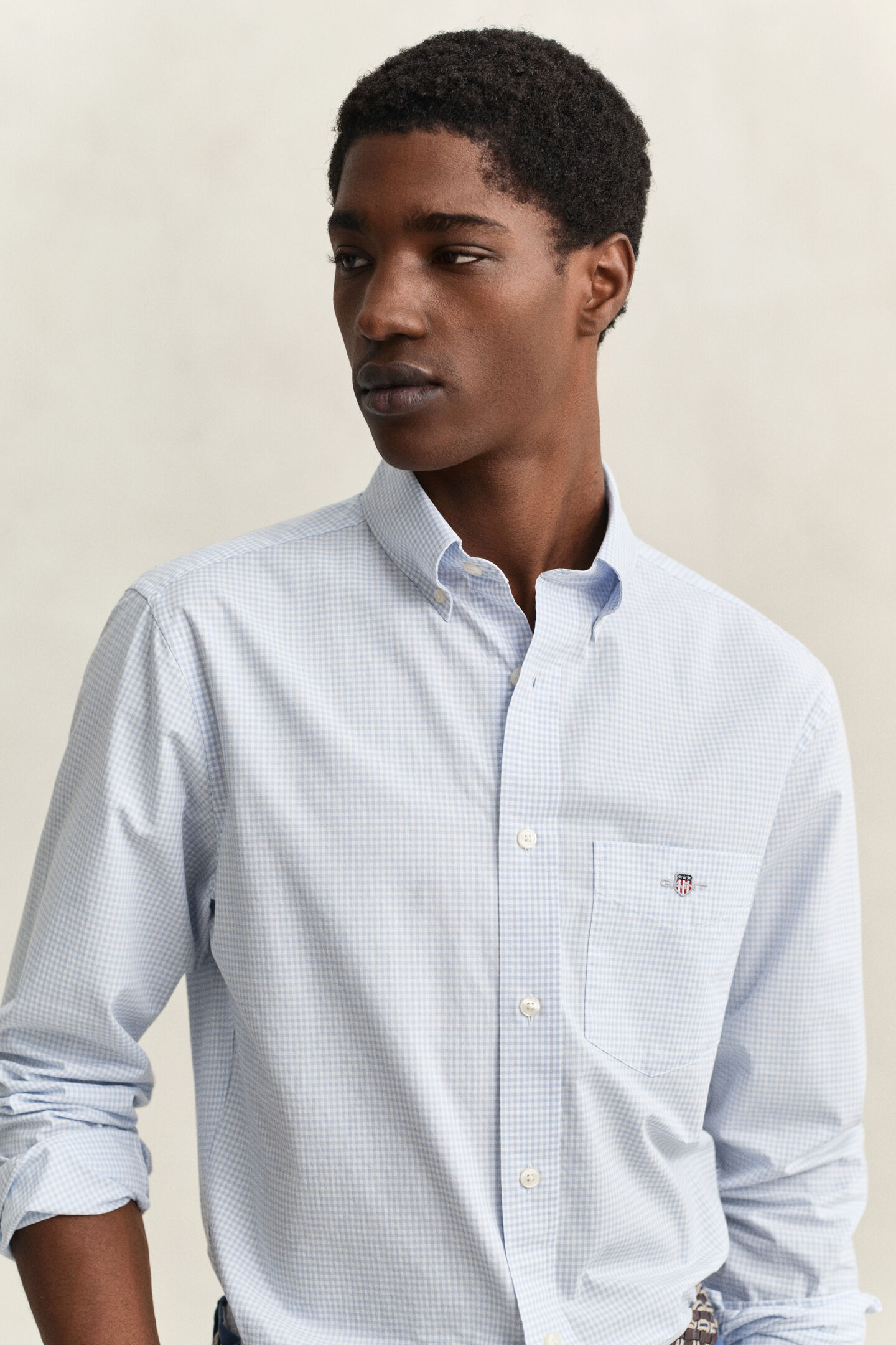 Camisa cl&aacute;sica de popelina de cuadros Vichy