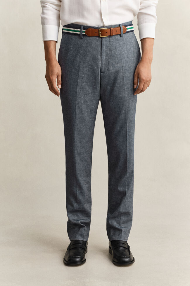 Pantalones de traje a&ntilde;il con dise&ntilde;o de espiga