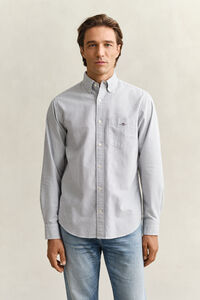 Camisa Oxford cl&aacute;sica de rayas finas