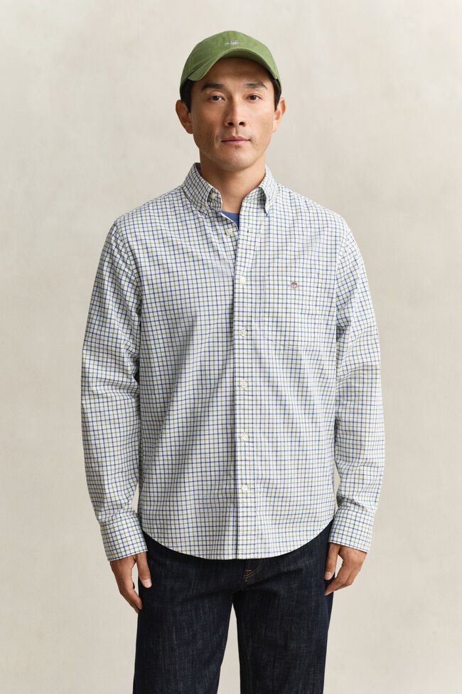Camisa cl&aacute;sica de popelina a cuadros