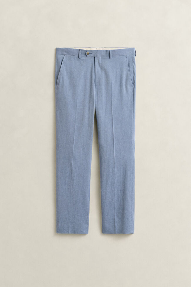 Pantalones de traje de mezcla de lino