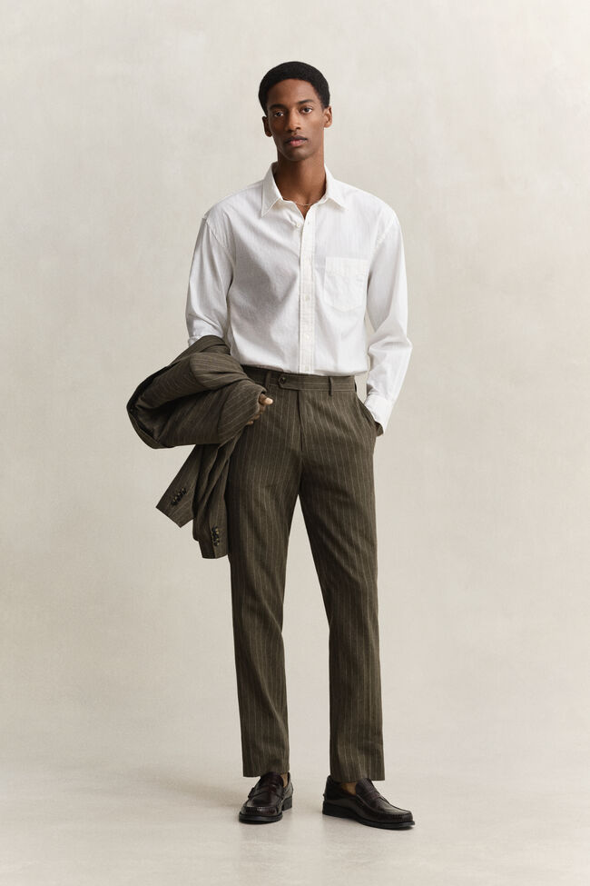 Pantalones de traje de raya diplom&aacute;tica