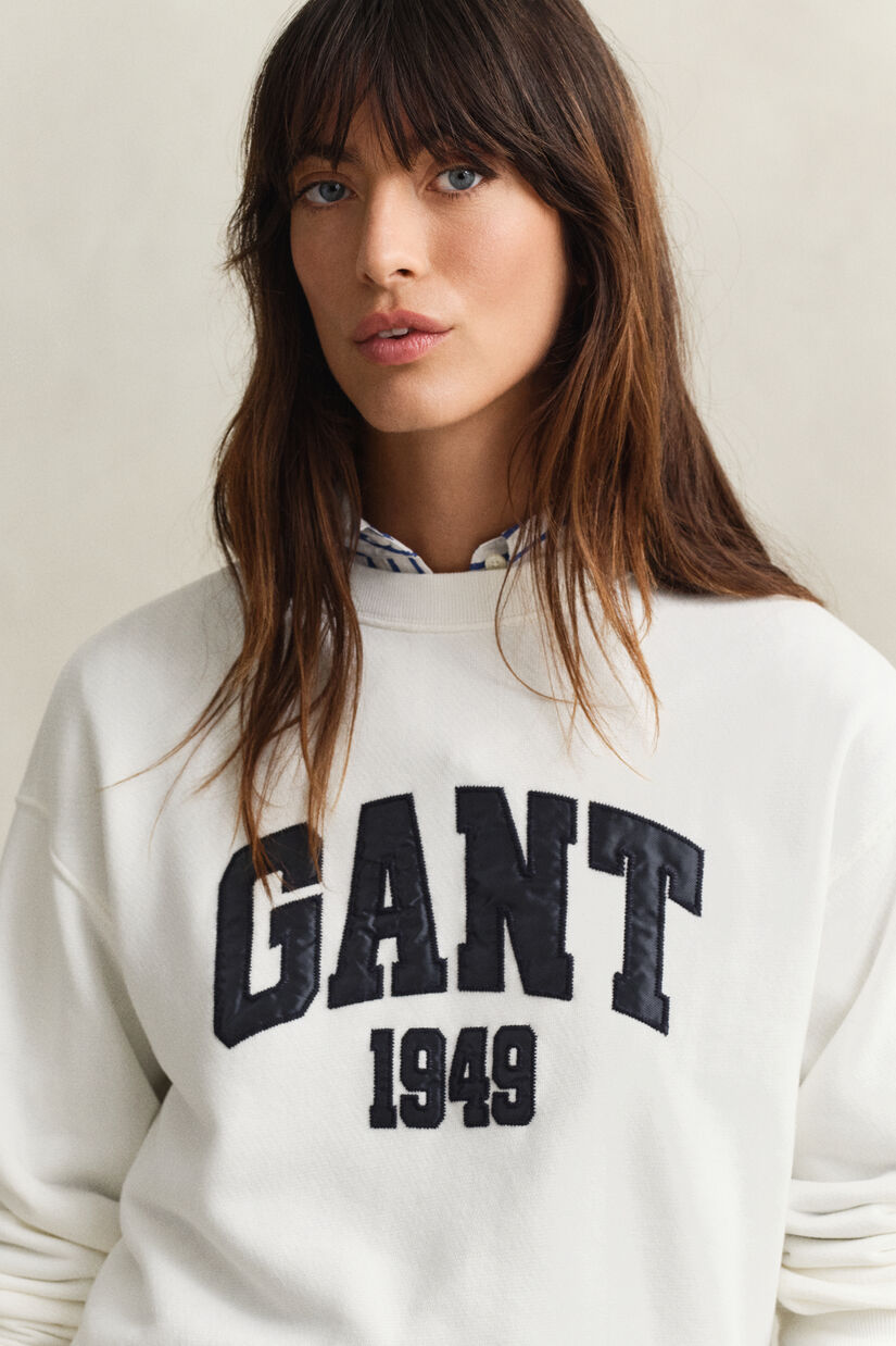 Sudadera de cuello redondo con gr&aacute;fico
