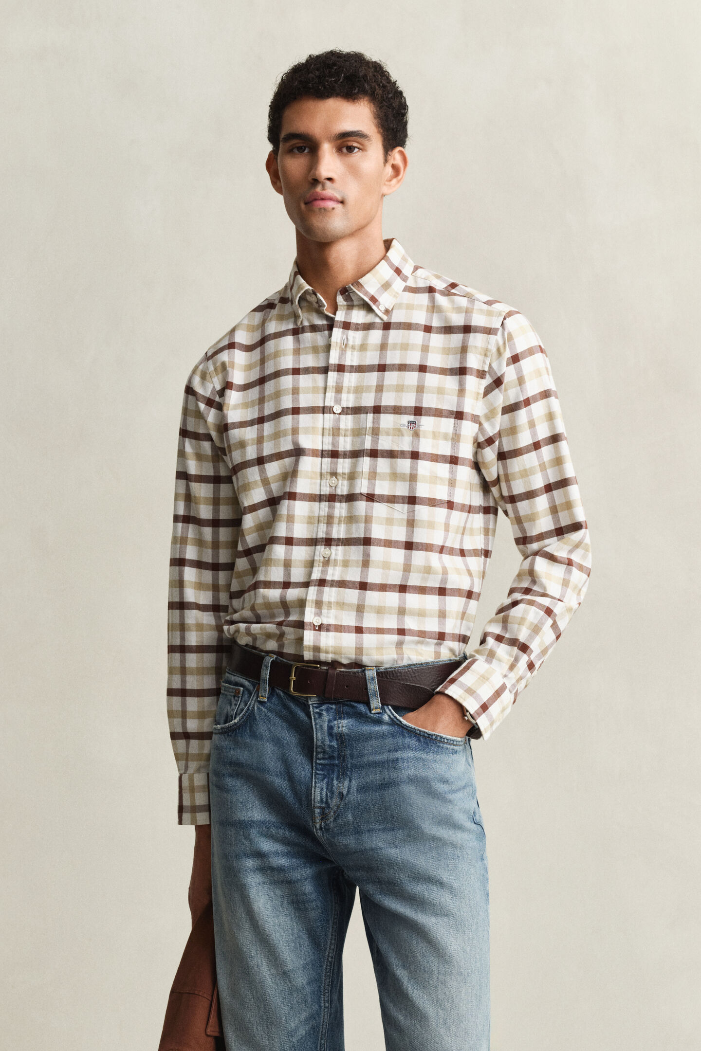 Camisa Oxford Regular Fit a cuadros