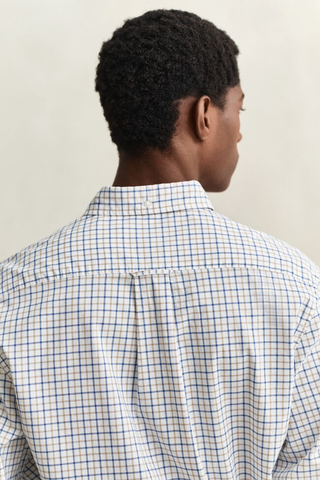 Camisa cl&aacute;sica de popelina a cuadros
