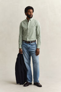 Camisa cl&aacute;sica de popelina de cuadros Vichy
