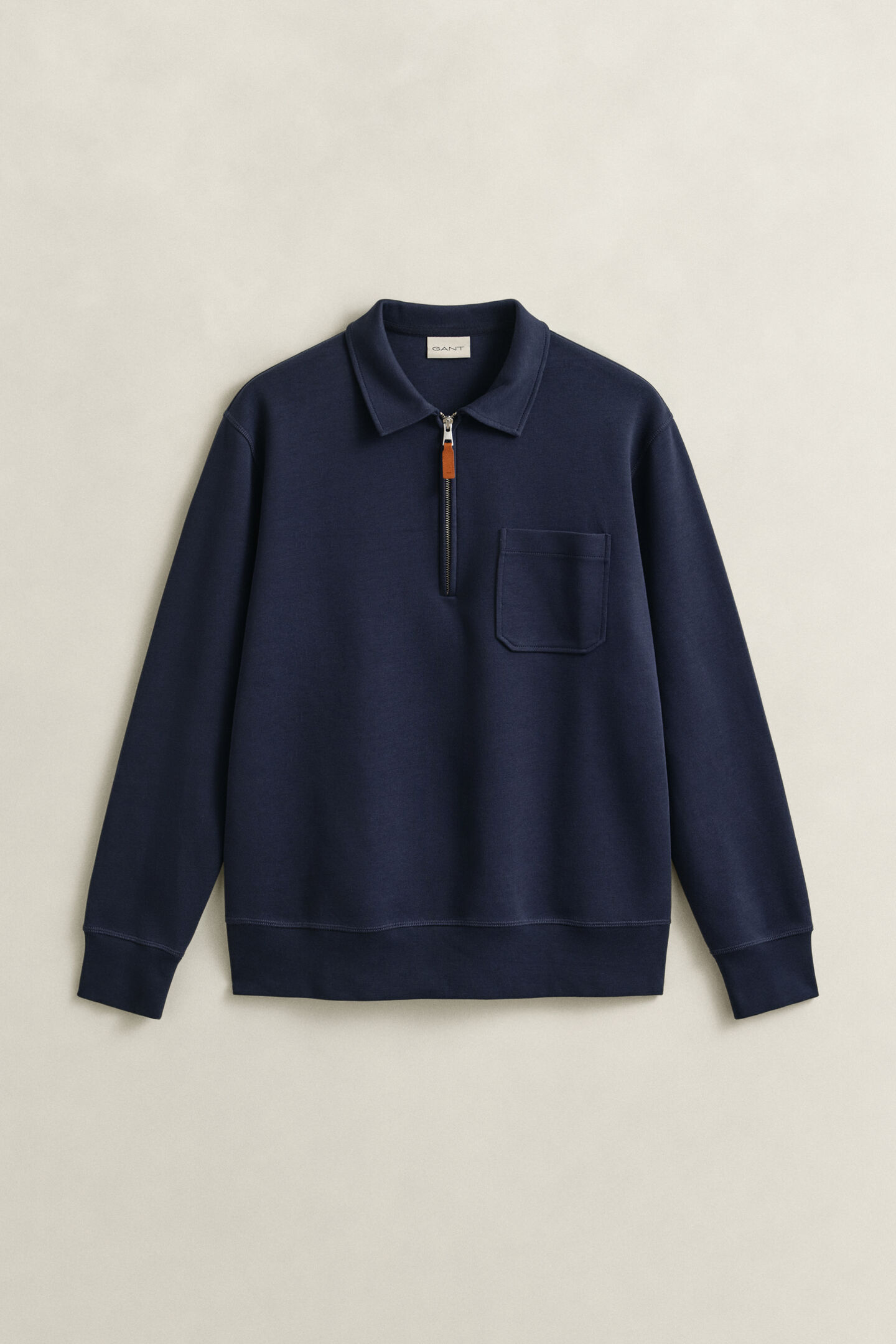 Sudadera de punto roma con media cremallera