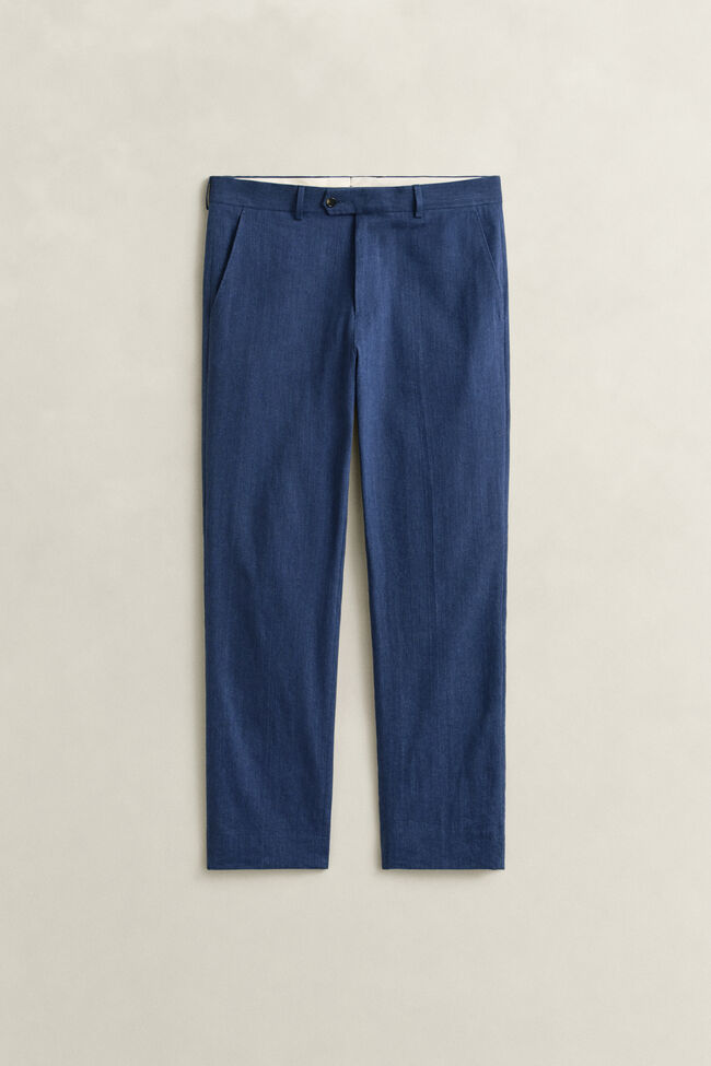Pantalones de traje de mezcla de lino