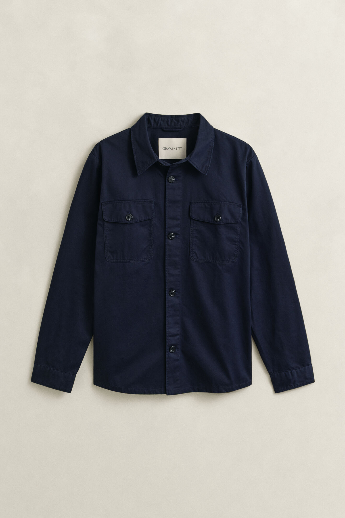Sobrecamisa en sarga de algod&oacute;n