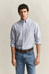 Camisa Oxford cl&aacute;sica de rayas finas