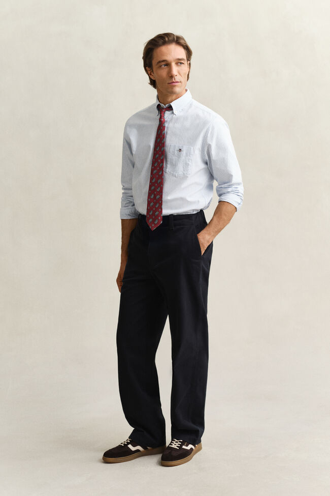 Camisa Oxford cl&aacute;sica de rayas finas