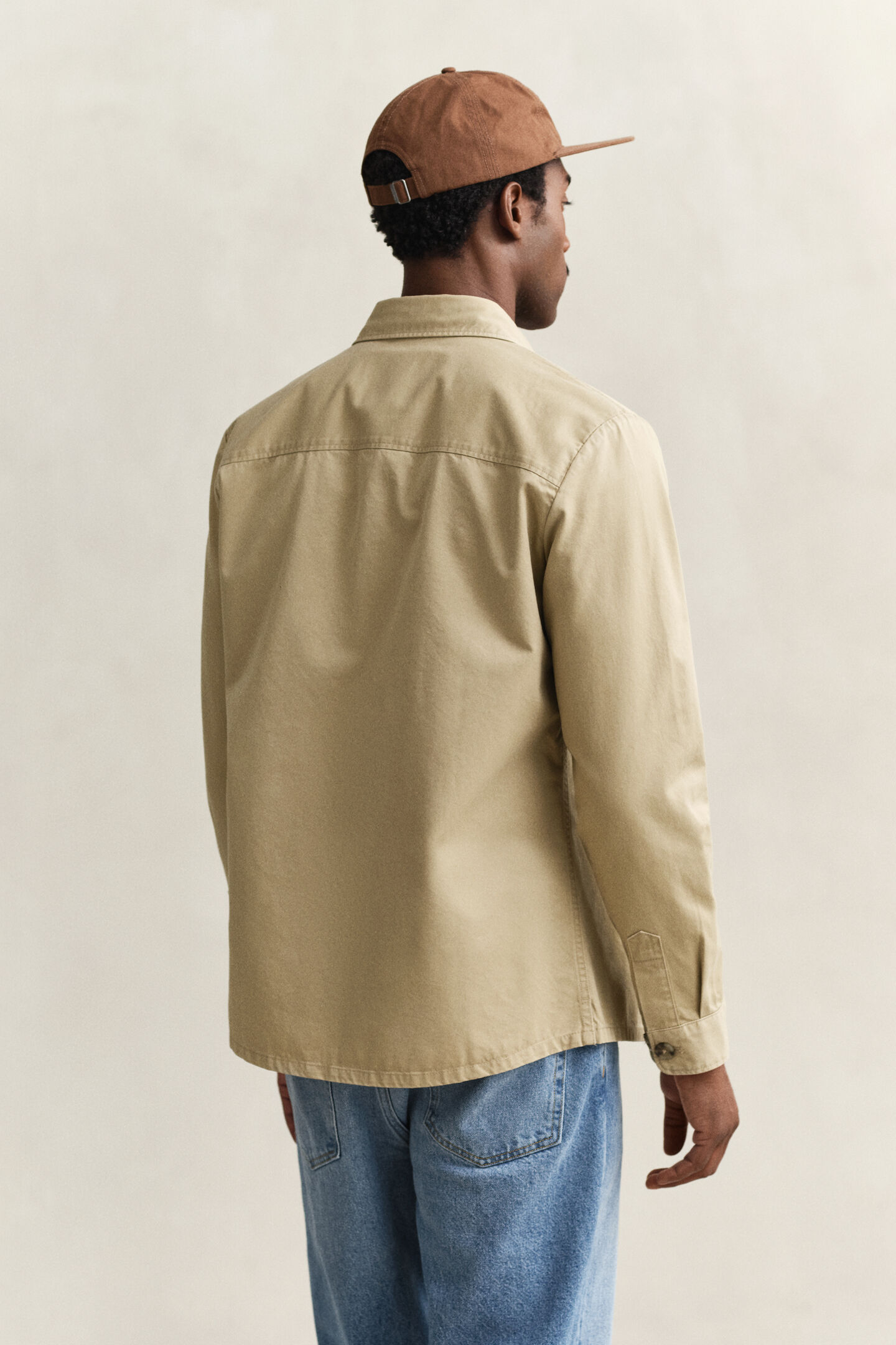Sobrecamisa en sarga de algod&oacute;n