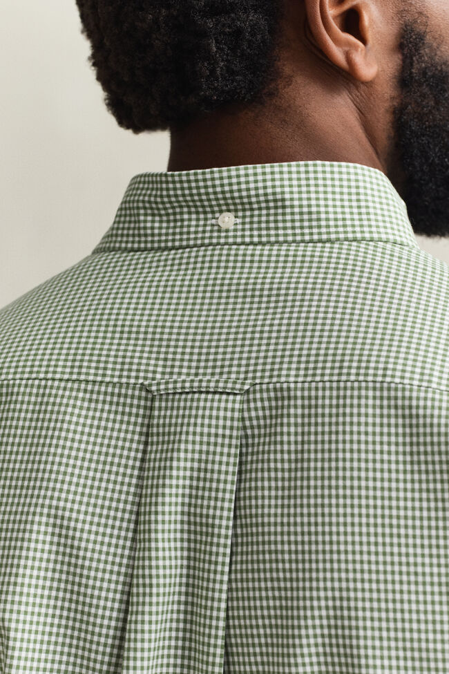 Camisa cl&aacute;sica de popelina de cuadros Vichy