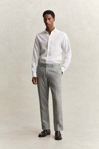 Pantalones de traje de lyocell y lino