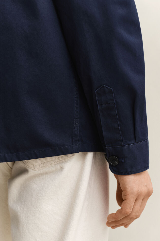 Sobrecamisa en sarga de algod&oacute;n