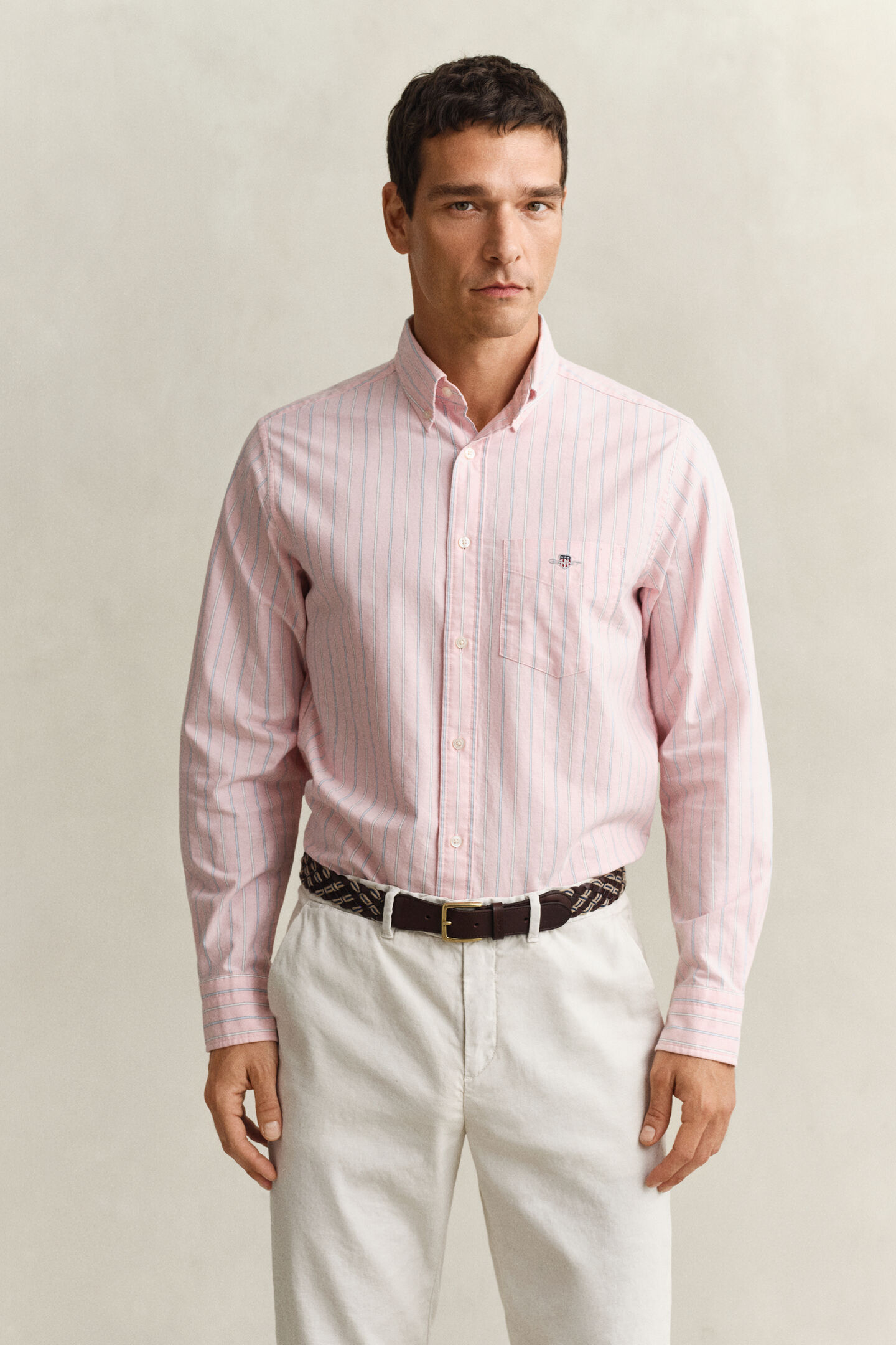 Camisa Oxford cl&aacute;sica a rayas