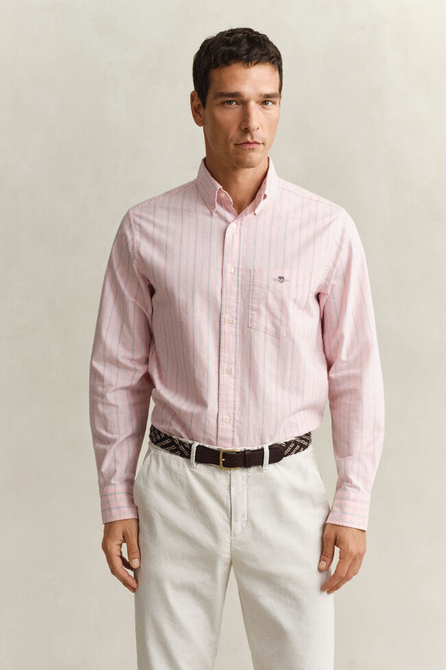 Camisa Oxford cl&aacute;sica a rayas
