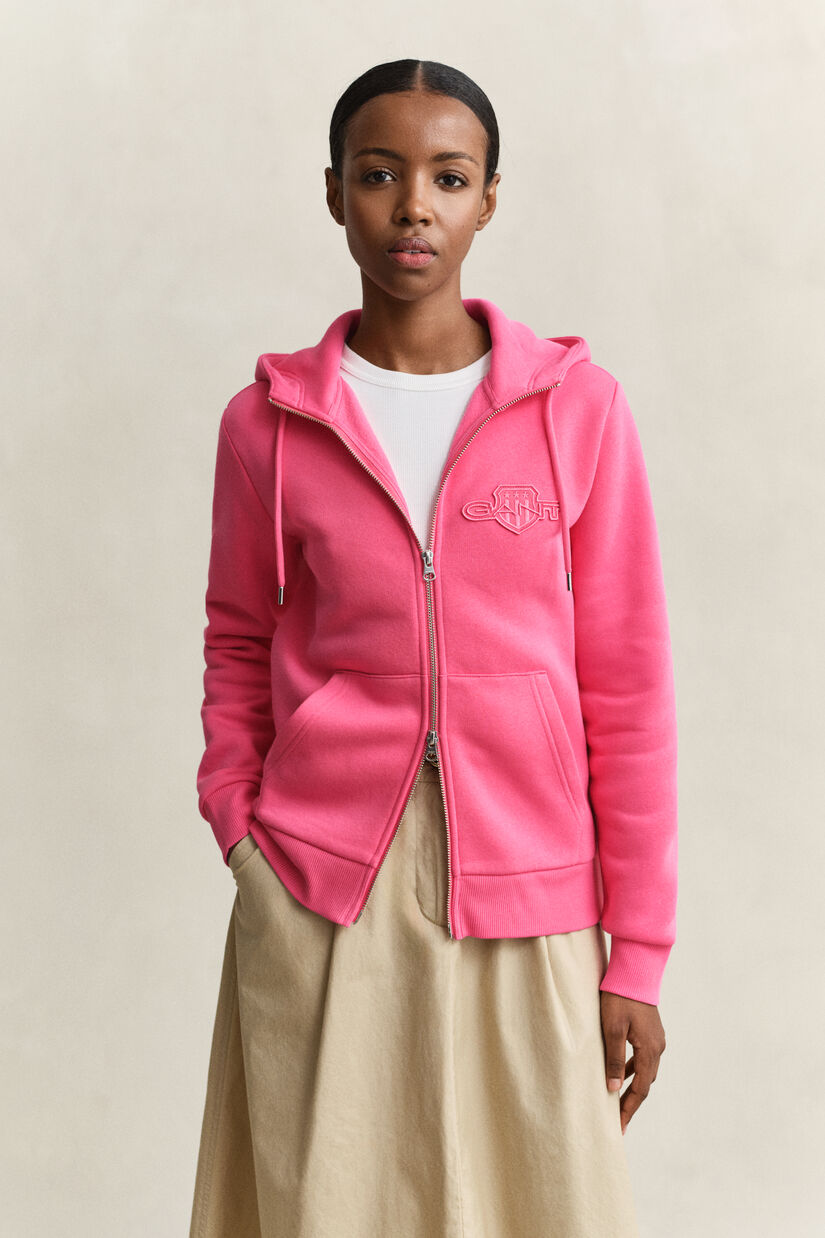 Sudadera con capucha y cremallera Tonal Shield
