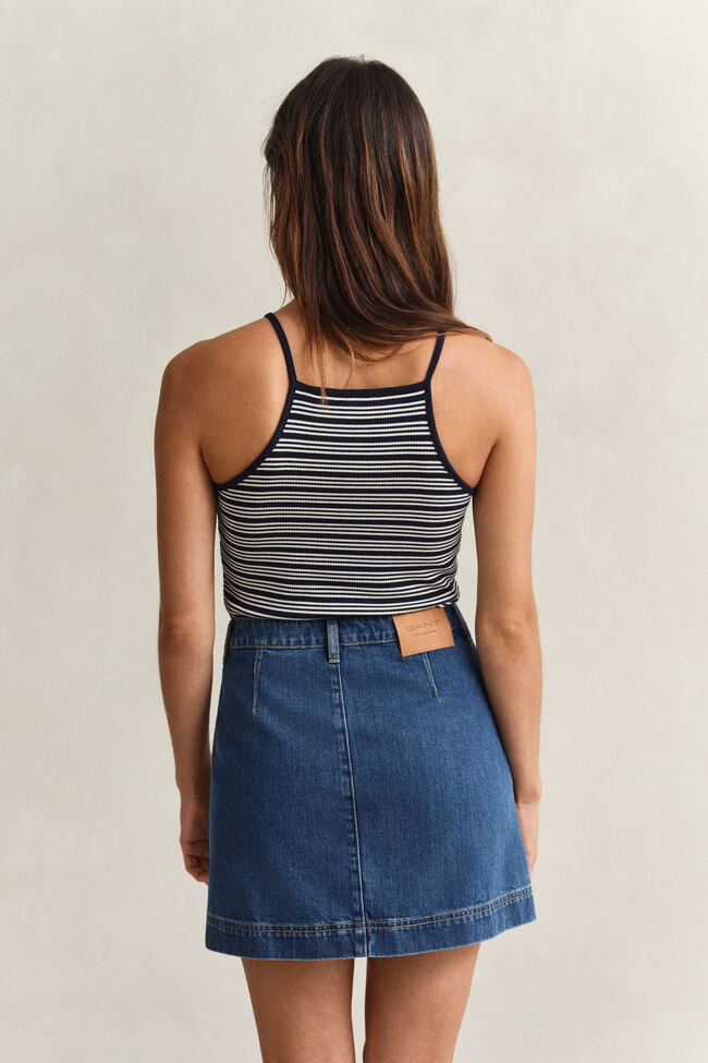 Top de rayas con cuello halter